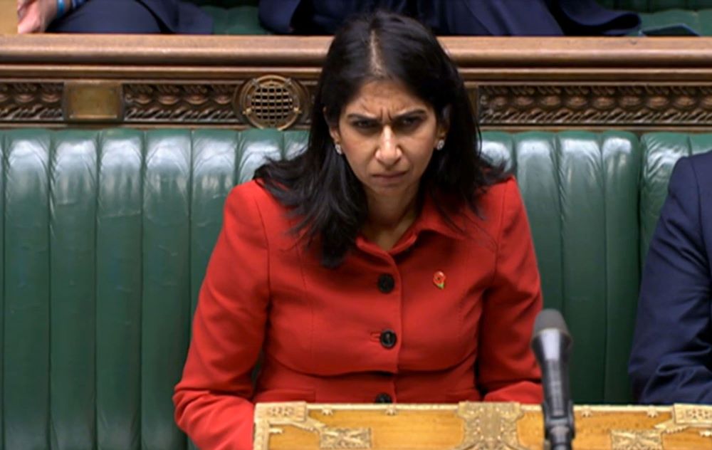 Home Secretary Suella Braverman in the House of Commons